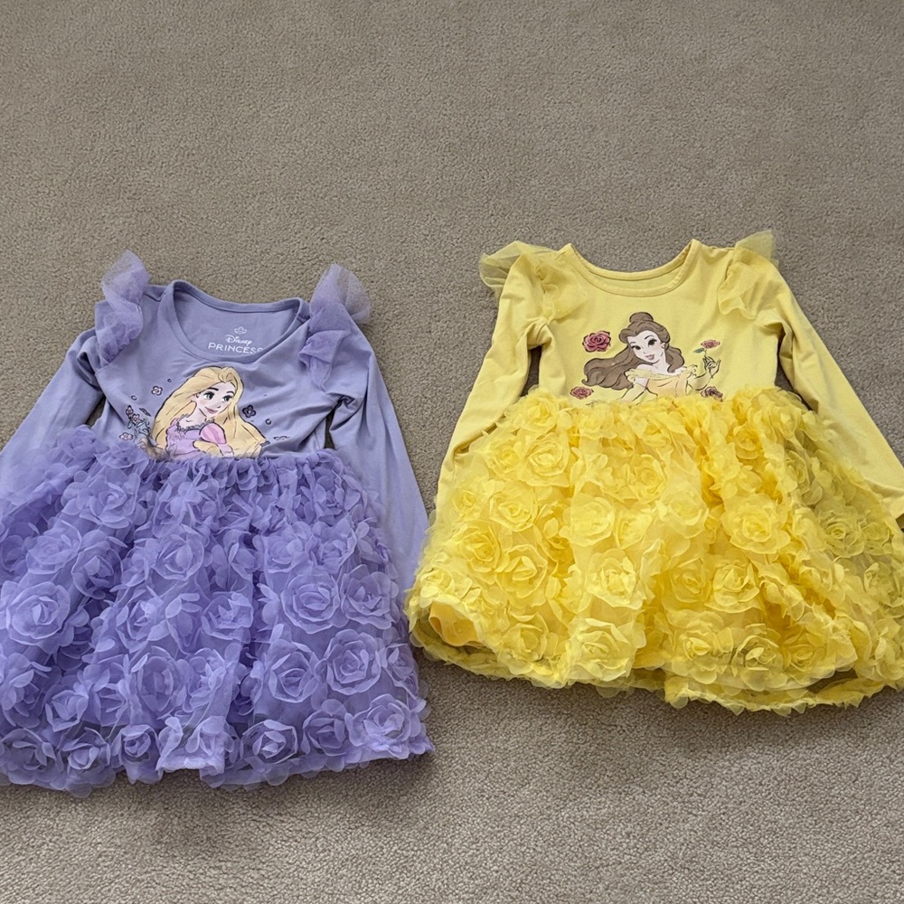 Girls Disney frozen and belle Princess Floral Tutu Dresses